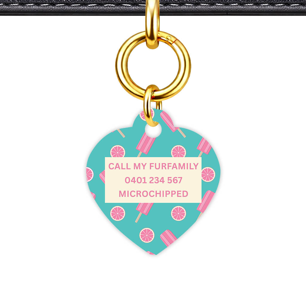 Pinky Popsicle Party Classic Pet ID Tag - alternate view