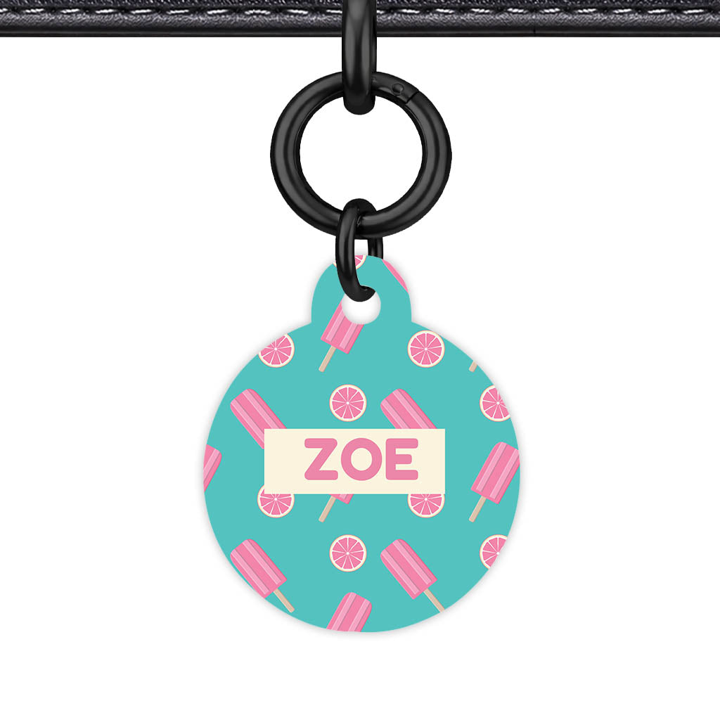 Pinky Popsicle Party QR Smart Pet ID Tag
