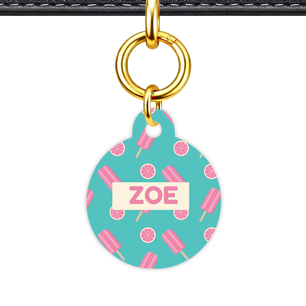 Pinky Popsicle Party QR Smart Pet ID Tag