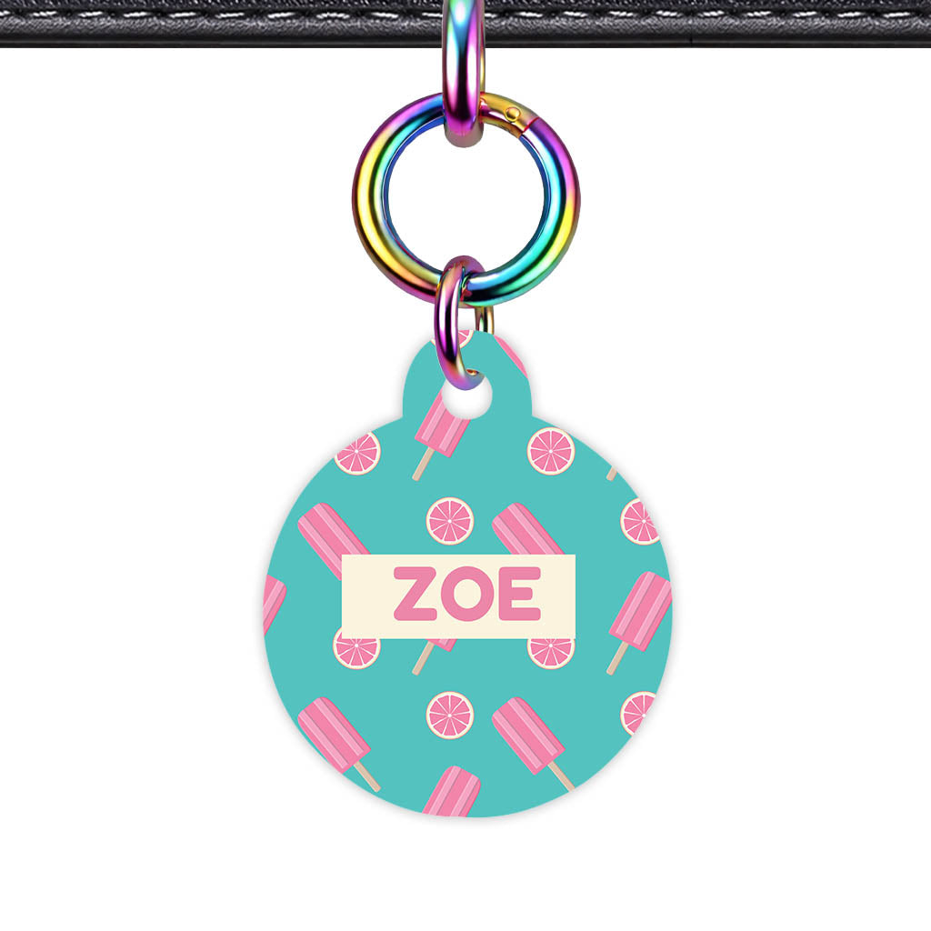 Pinky Popsicle Party QR Smart Pet ID Tag