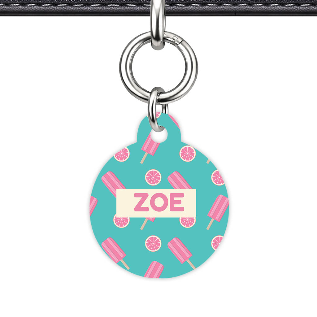 Pinky Popsicle Party QR Smart Pet ID Tag