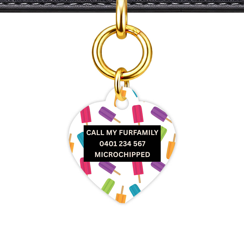 Rainbow Popsicle Parade Classic Pet ID Tag - alternate view