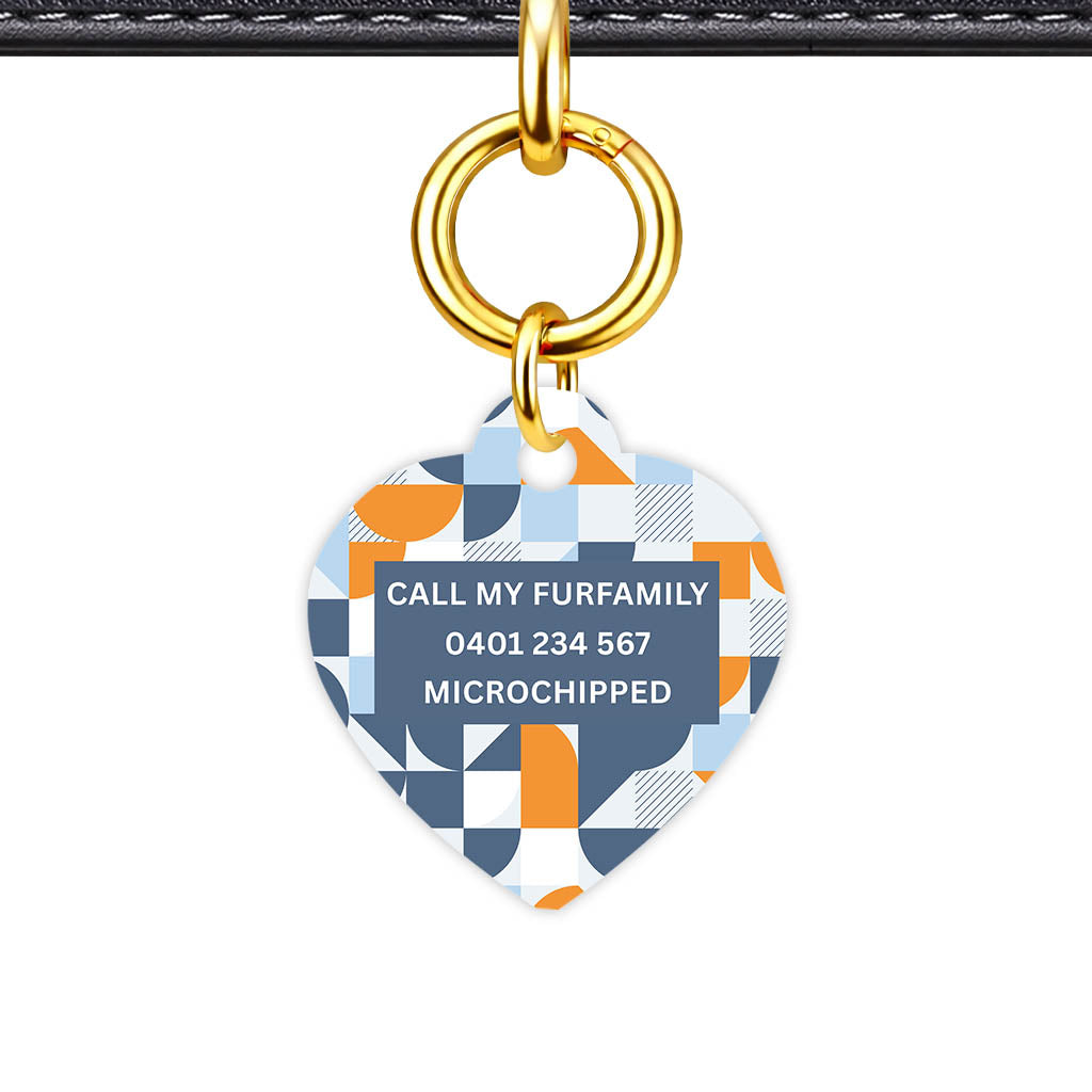 Modern Geo Patch Classic Pet ID Tag - alternate view
