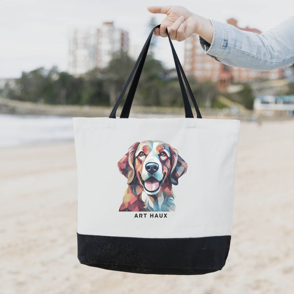 Flat Coated Retrievers Chic Graphic Art Bag image 1