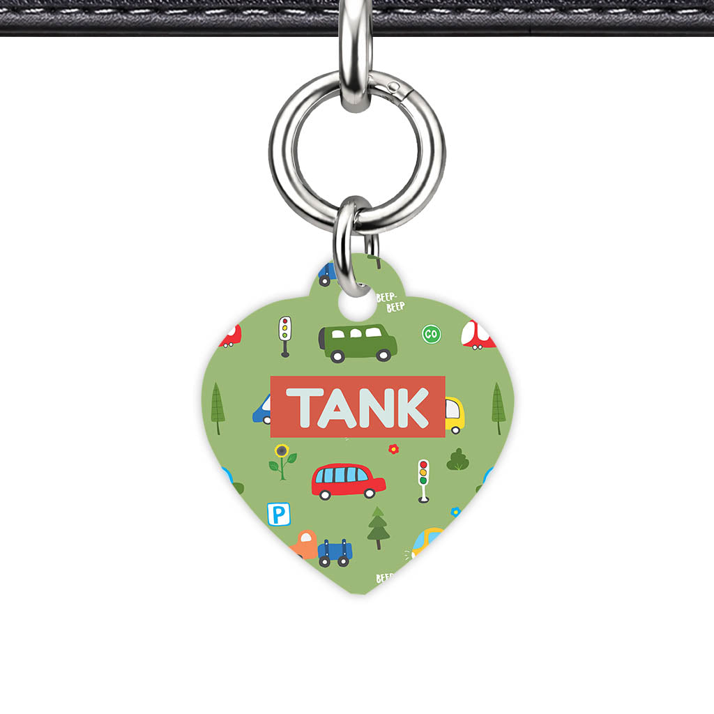 Busy Little Streets Classic Pet ID Tag - detail view
