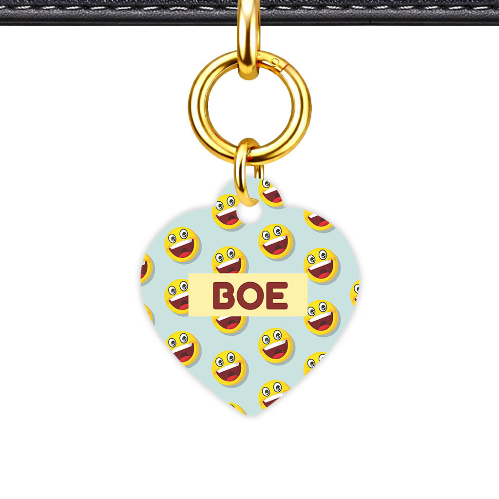 Laugh Out Lou Heart Shape QR Smart Pet ID Tag - Front View