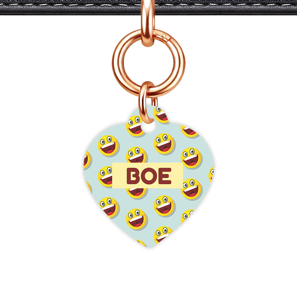 Laugh Out Lou Heart Shape QR Smart Pet ID Tag - Front View
