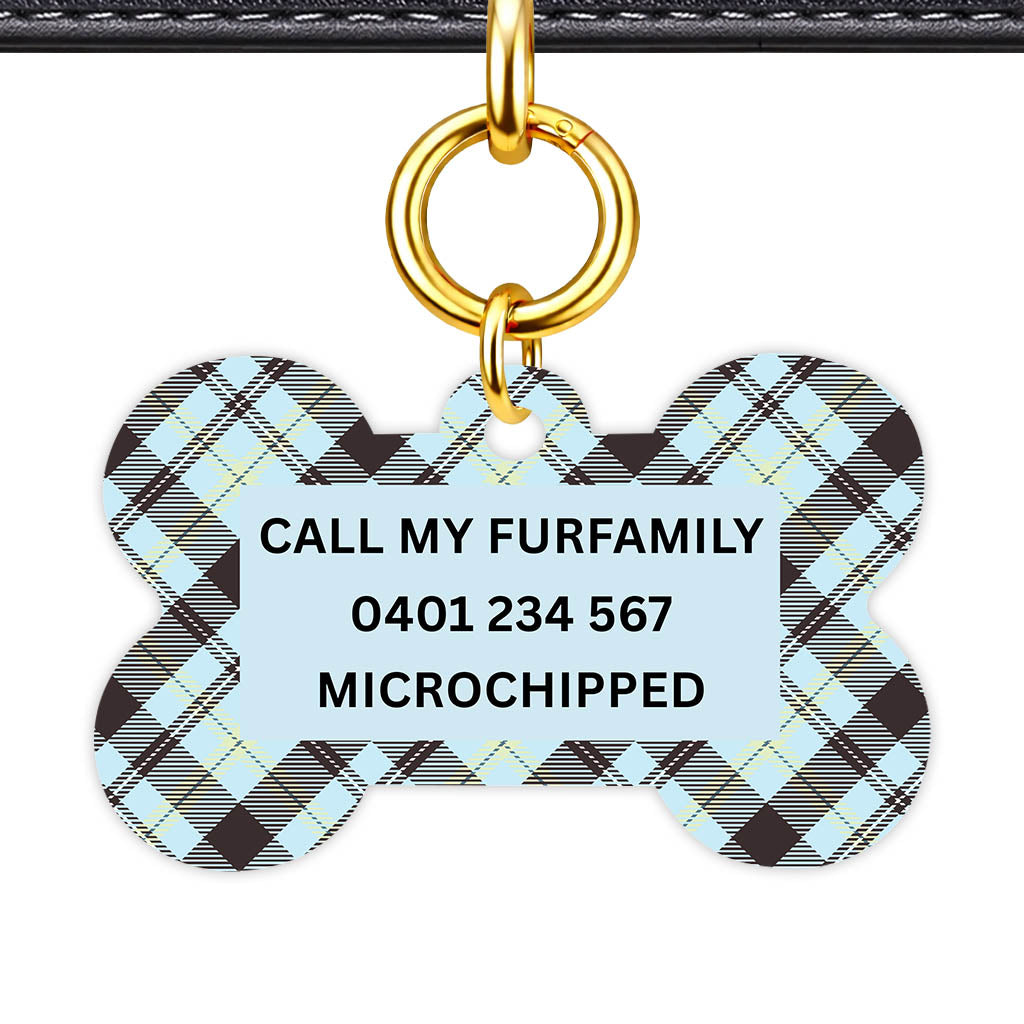 Soft Tartan Classic Pet ID Tag - image 12