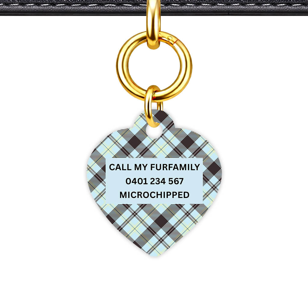 Soft Tartan Classic Pet ID Tag - alternate view