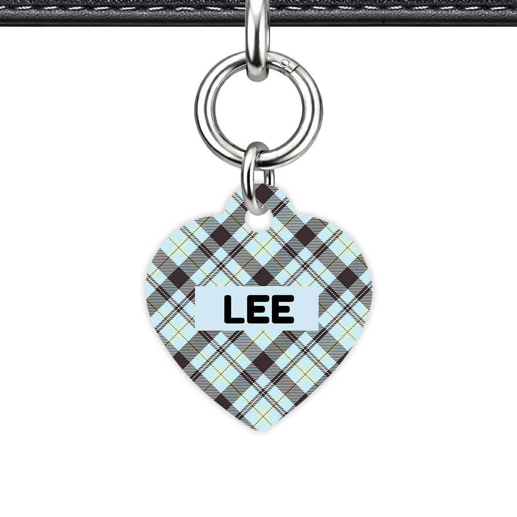 Soft Tartan Classic Pet ID Tag - detail view