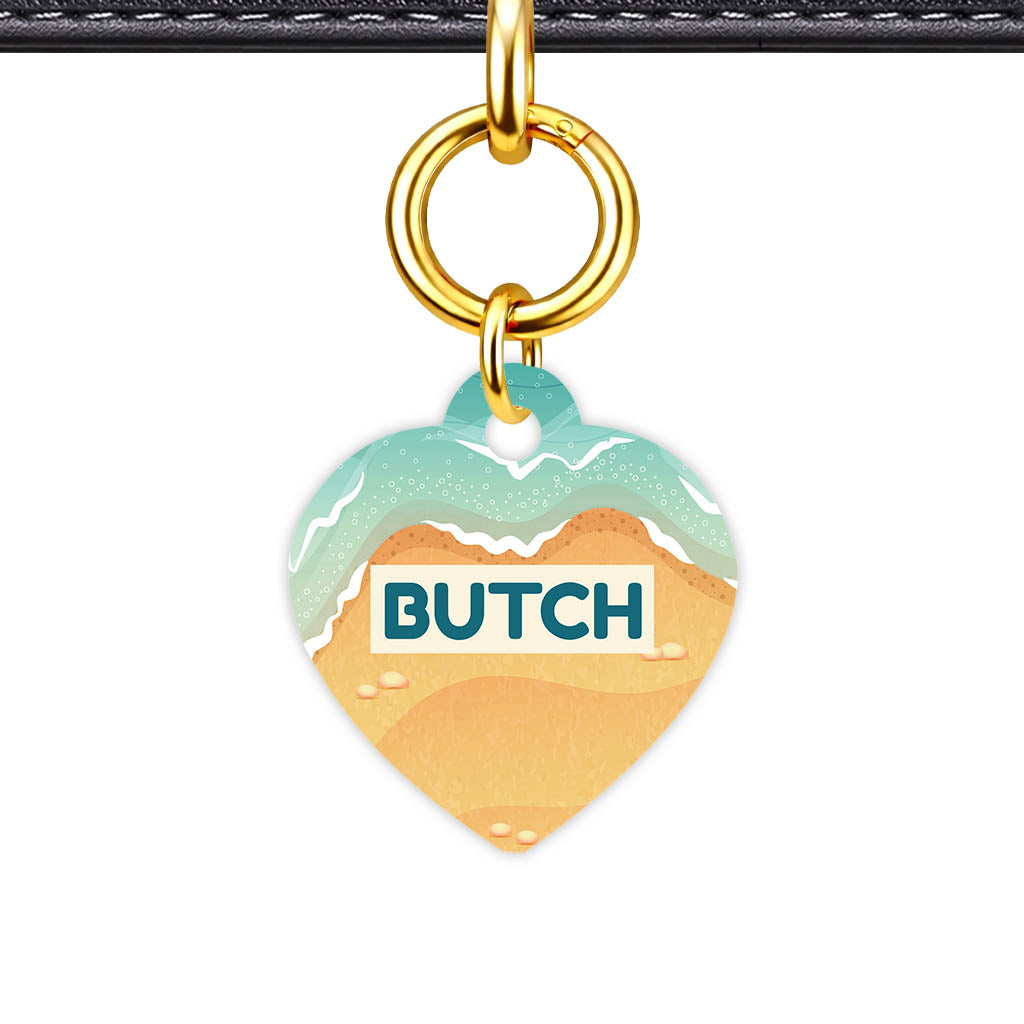 Tropical Dog Tag Gold Classic | 2 Designs | Heart Bone Circle | Pet ID Tag - Classic Id Unique Beach Drift Classic Pet Id Dog Tag And Cat Tag Pattern 0038