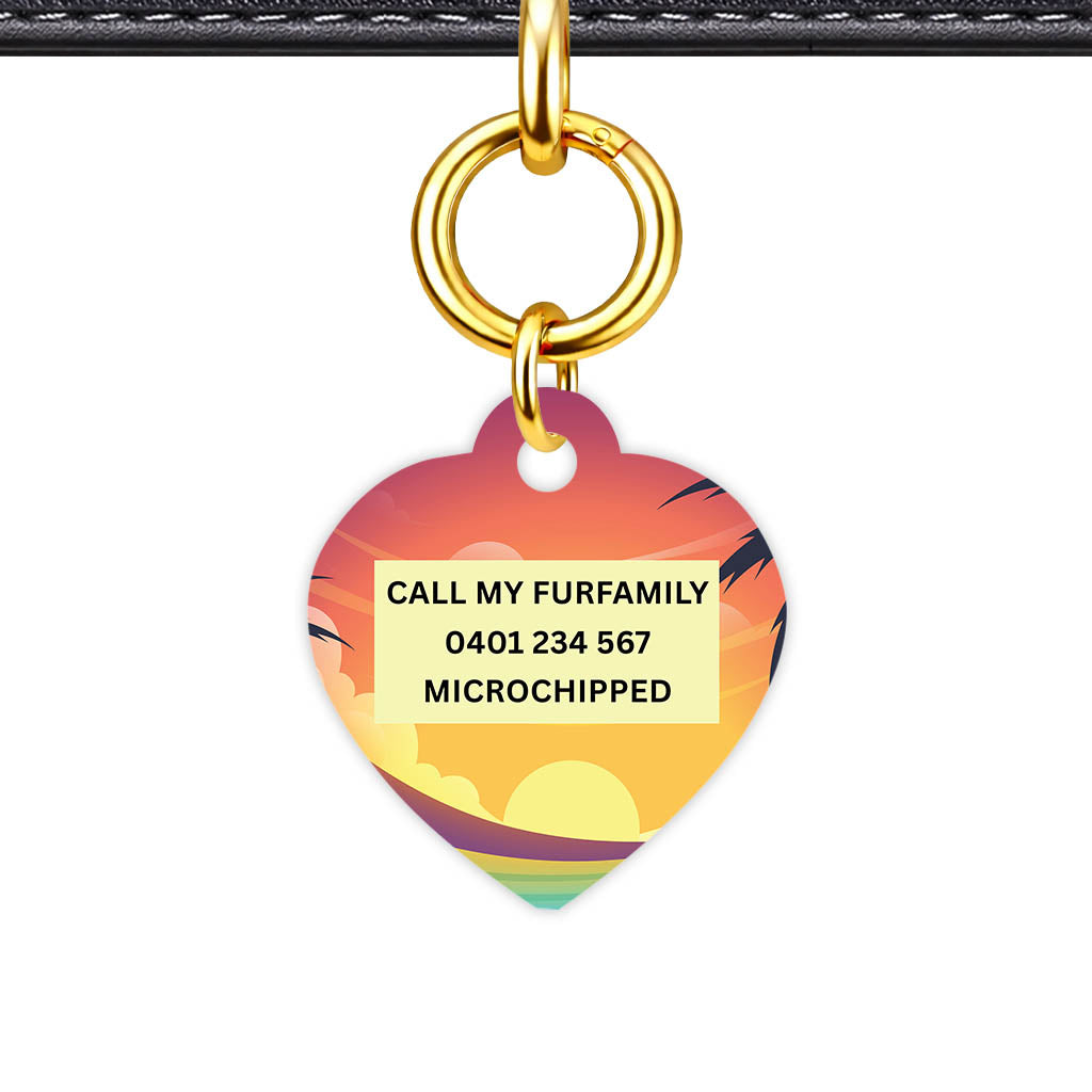 Sunset Palms Classic Pet ID Tag - alternate view