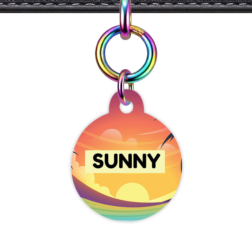 Sunset Palms QR Smart Pet ID Tag