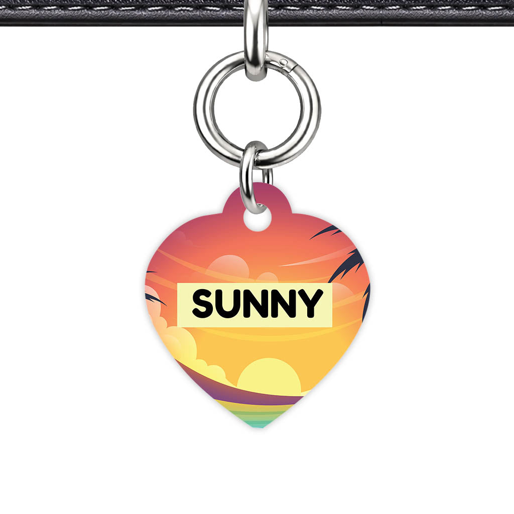 Sunset Palms Classic Pet ID Tag - detail view