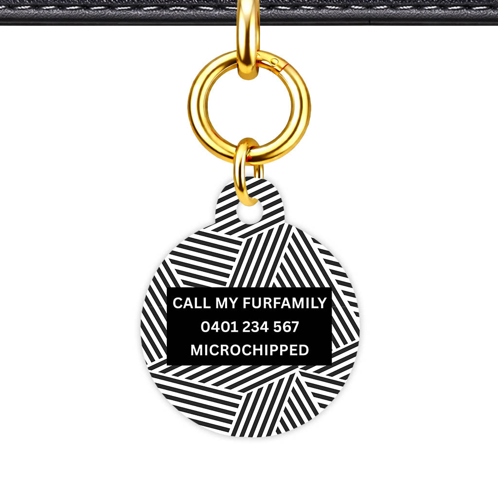 Graphic Lines Classic Pet ID Tag - image 22