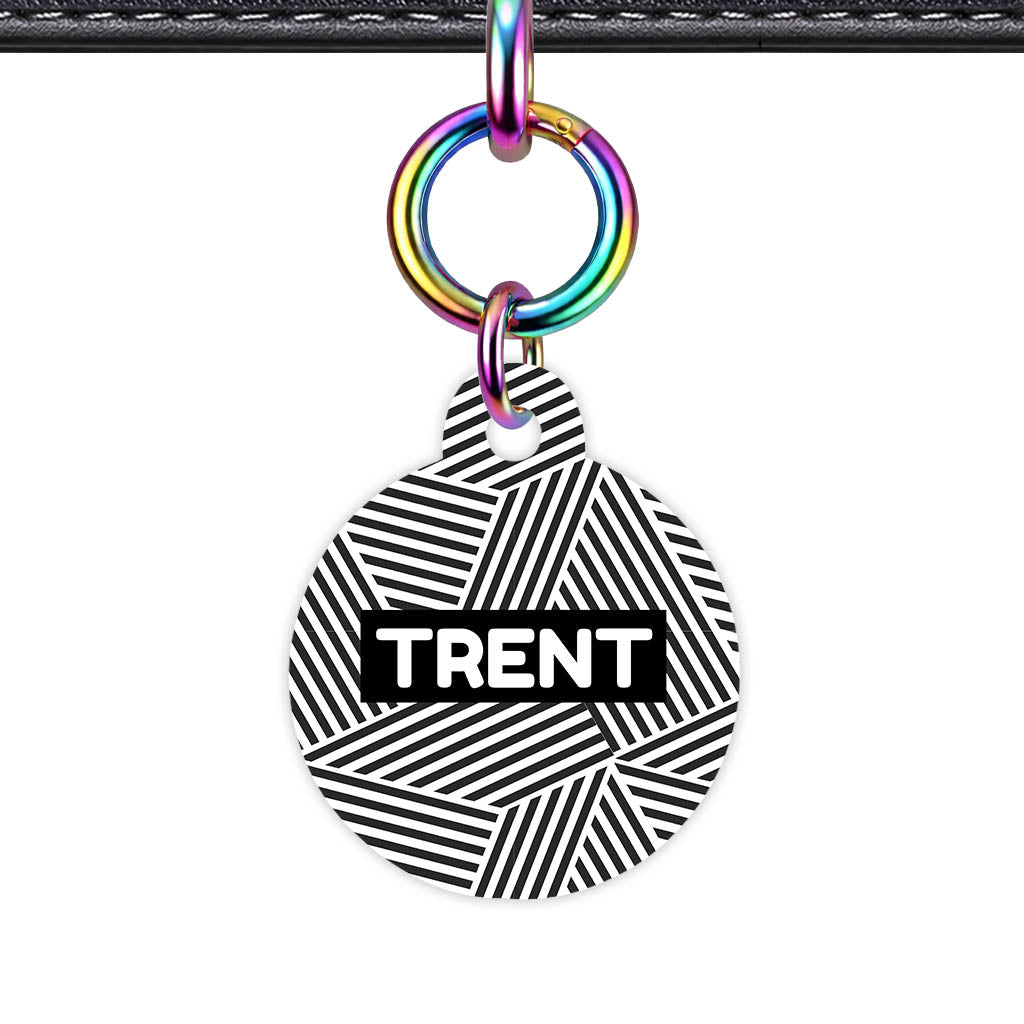 Graphic Lines QR Smart Pet ID Tag
