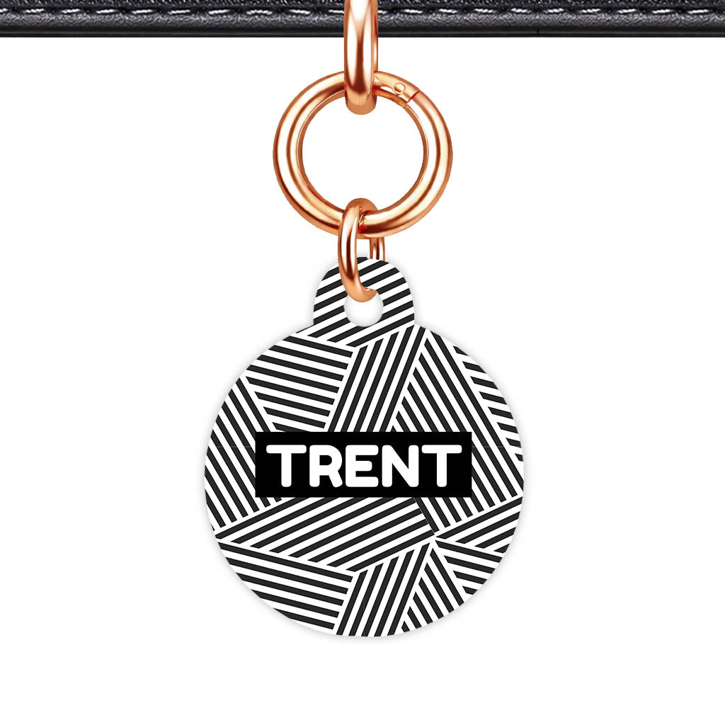 Graphic Lines QR Smart Pet ID Tag