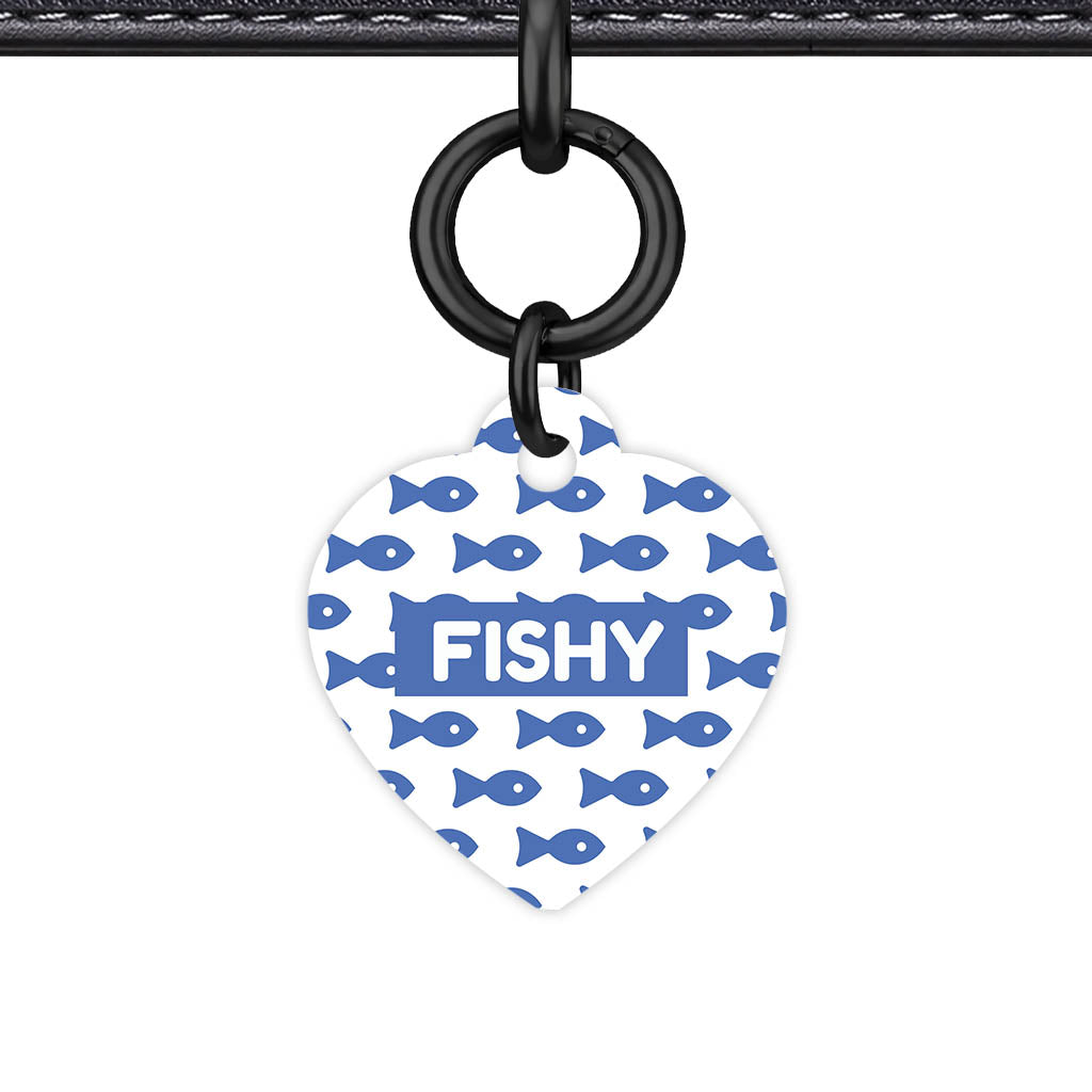 Blue Shoal Heart Shape QR Smart Pet ID Tag - Front View