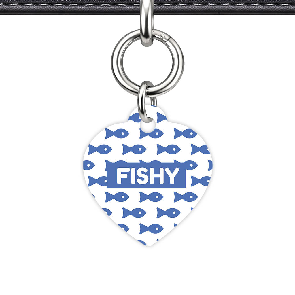 Blue Shoal Heart Shape QR Smart Pet ID Tag - Front View