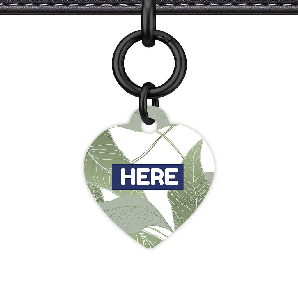 Leaf Luxe Heart Shape QR Smart Pet ID Tag - Front View