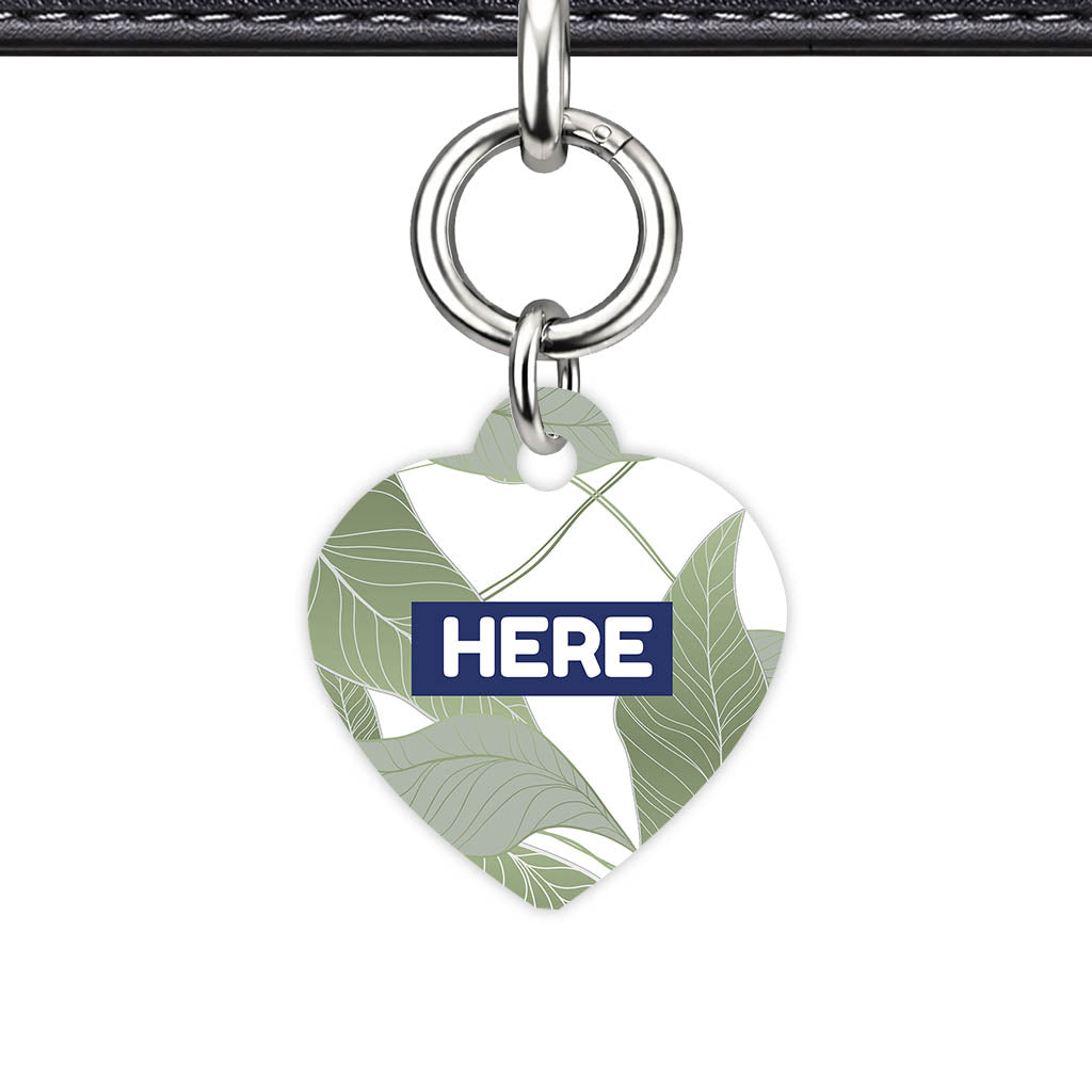 Leaf Luxe Heart Shape QR Smart Pet ID Tag - Front View