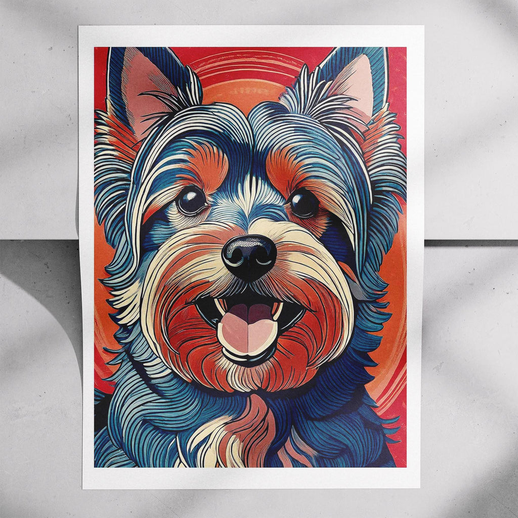 Yorkshire Terrier Hokusai Japanese Inspired Dog Series image 7