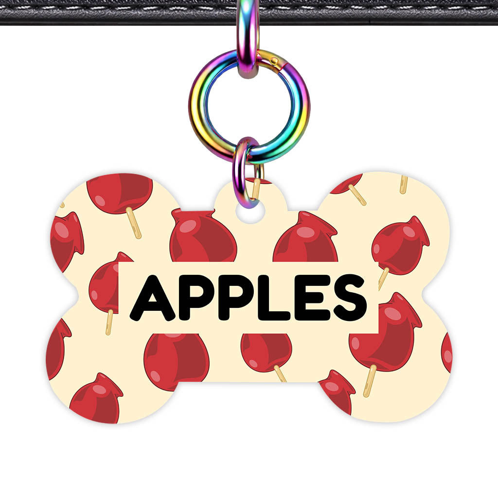 Apple Pops Bone Shape QR Smart Pet ID Tag - Front View