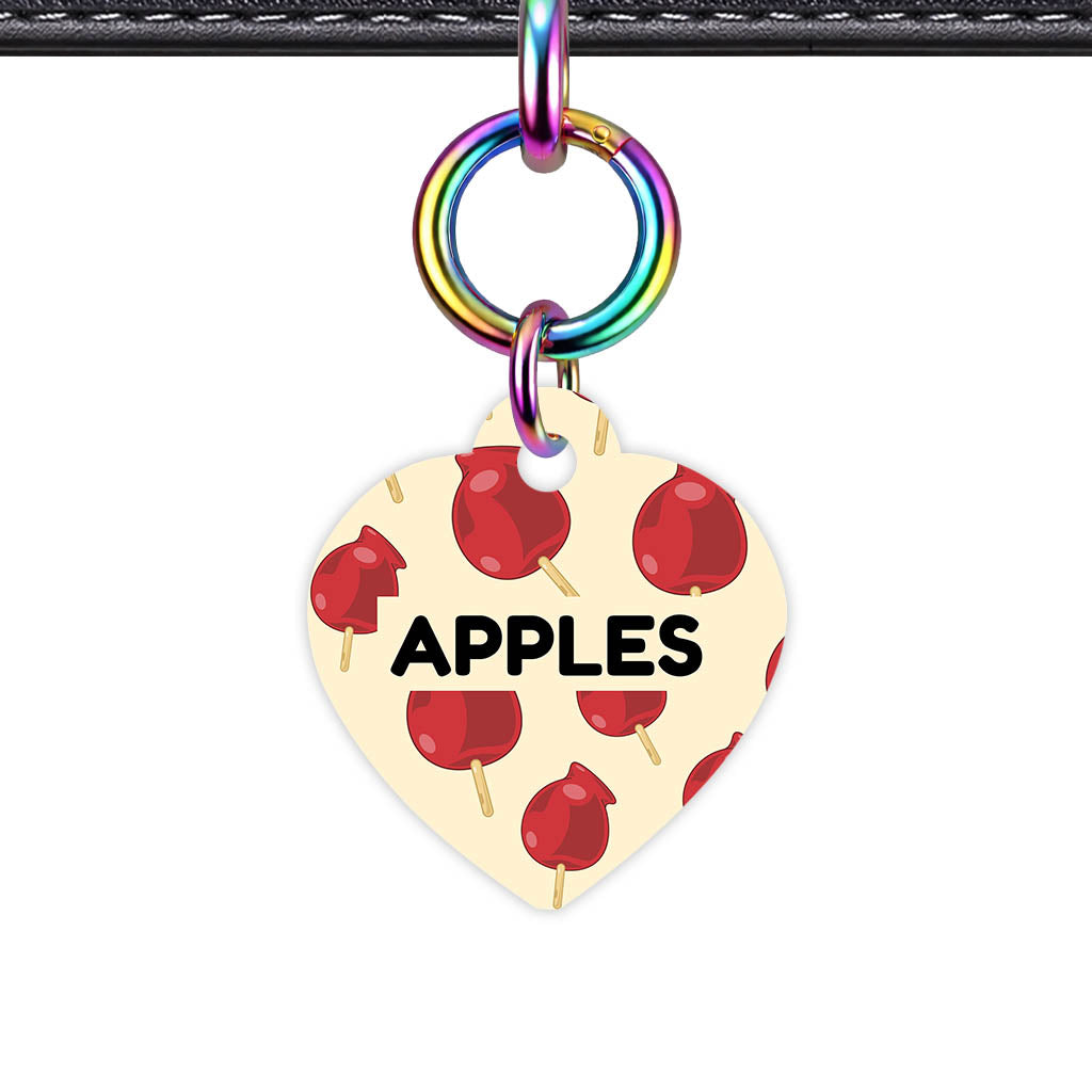 Apple Pops Heart Shape QR Smart Pet ID Tag - Front View