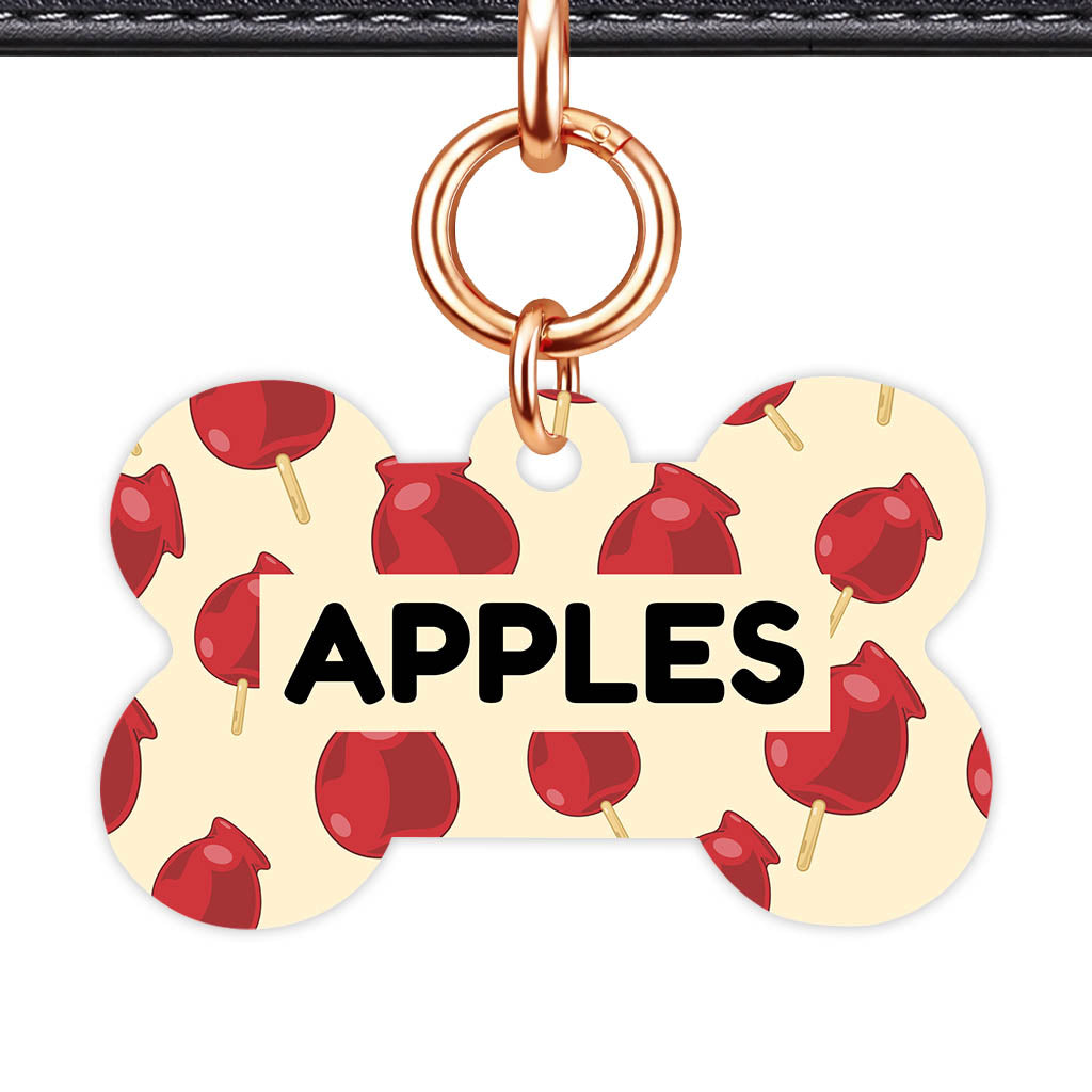 Apple Pops Bone Shape QR Smart Pet ID Tag - Front View