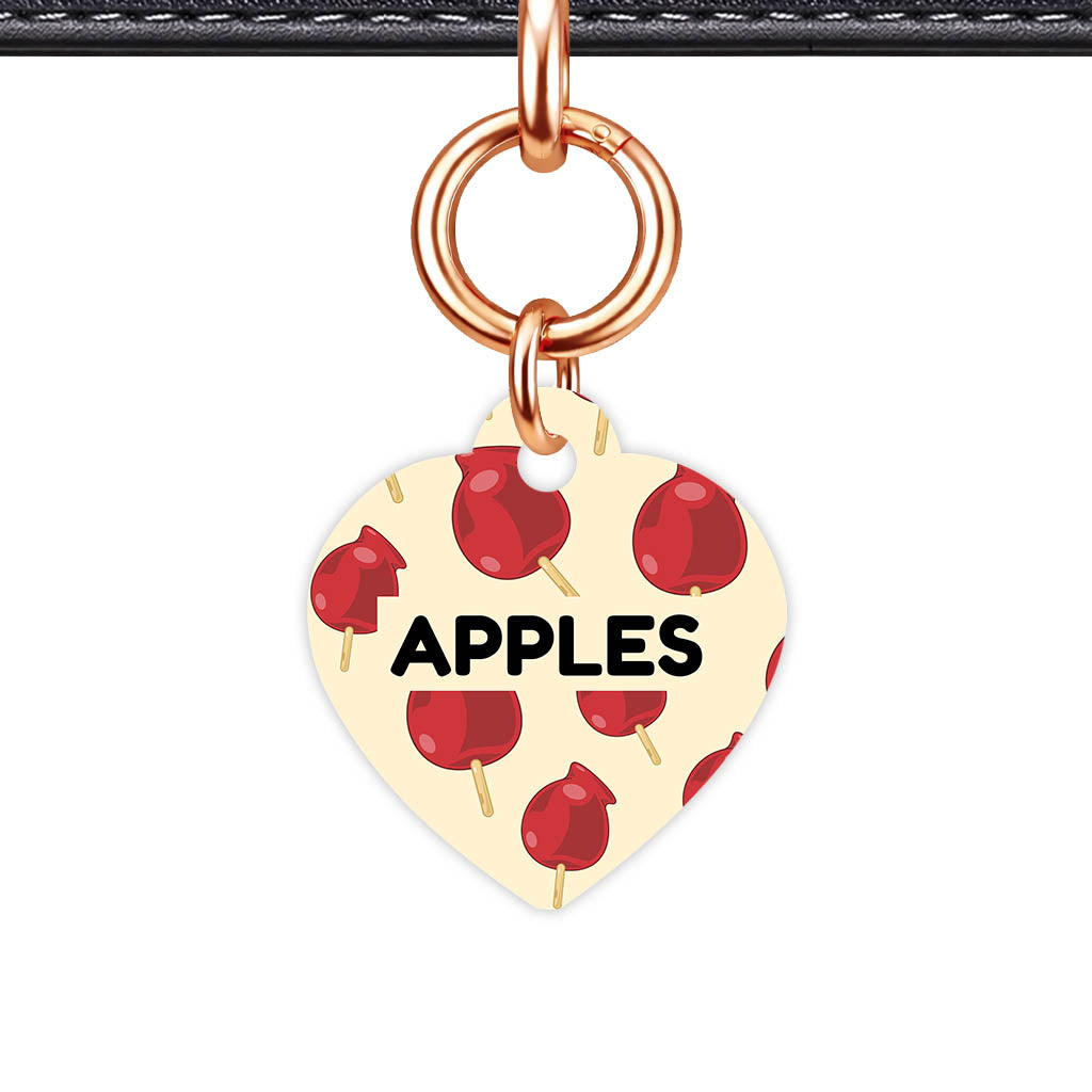 Apple Pops Heart Shape QR Smart Pet ID Tag - Front View