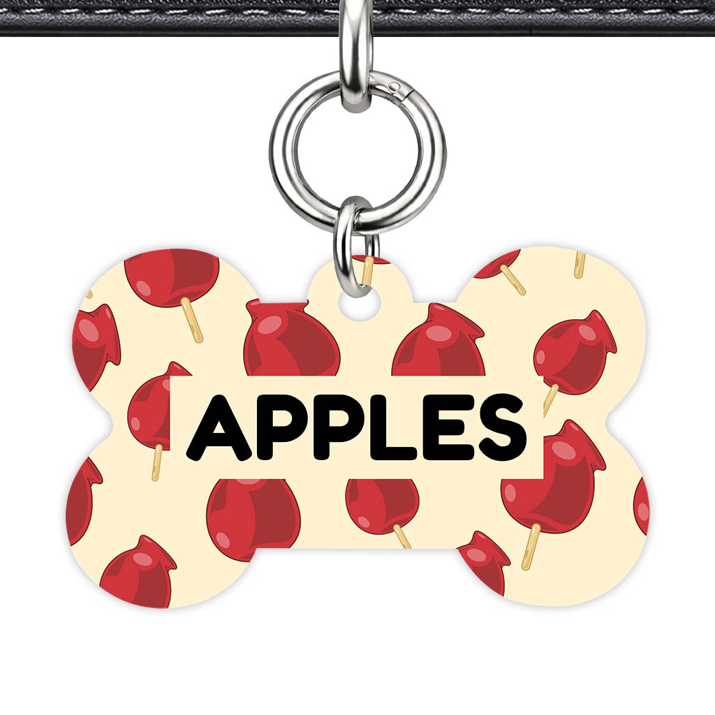 Apple Pops Bone Shape QR Smart Pet ID Tag - Front View