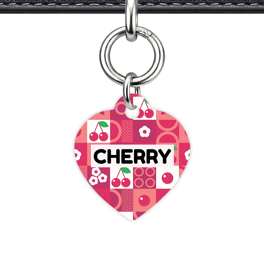 Cherry Pop Classic Pet ID Tag - detail view