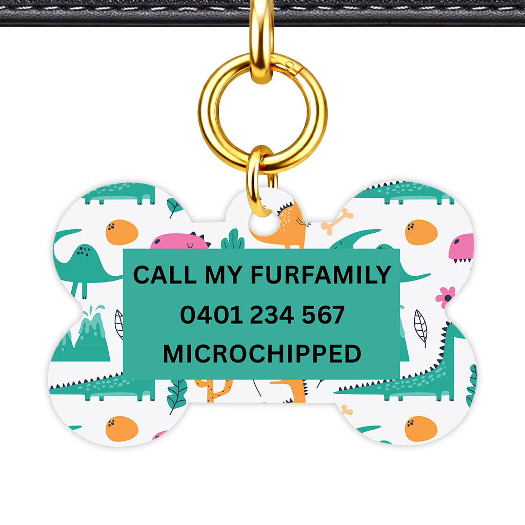Dino Chaos Classic Pet ID Tag (Dog Tag & Cat Tag)