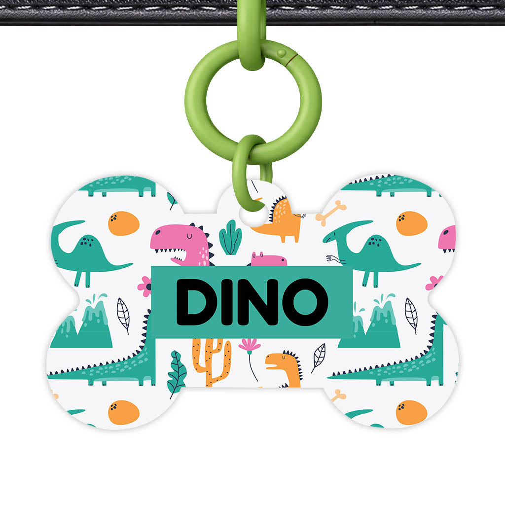 Dino Chaos QR Smart Pet Id Tag Tag (Dog Tag & Cat Tag)
