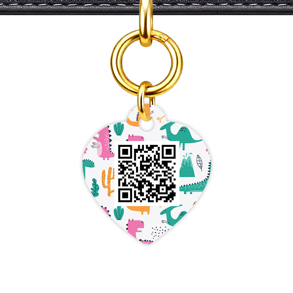 Dino Chaos QR Smart Pet Id Tag Tag (Dog Tag & Cat Tag)