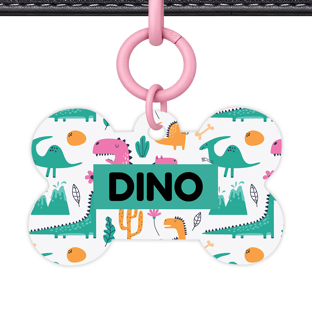 Dino Chaos QR Smart Pet Id Tag Tag (Dog Tag & Cat Tag)