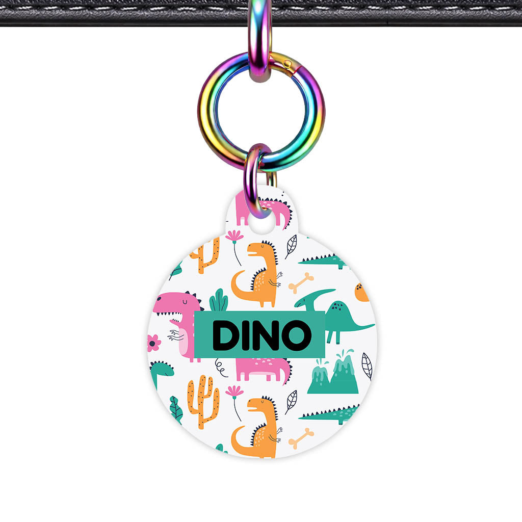 Dino Chaos QR Smart Pet Id Tag Tag (Dog Tag & Cat Tag)