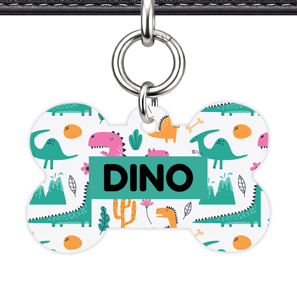 Dino Chaos QR Smart Pet Id Tag Tag (Dog Tag & Cat Tag)