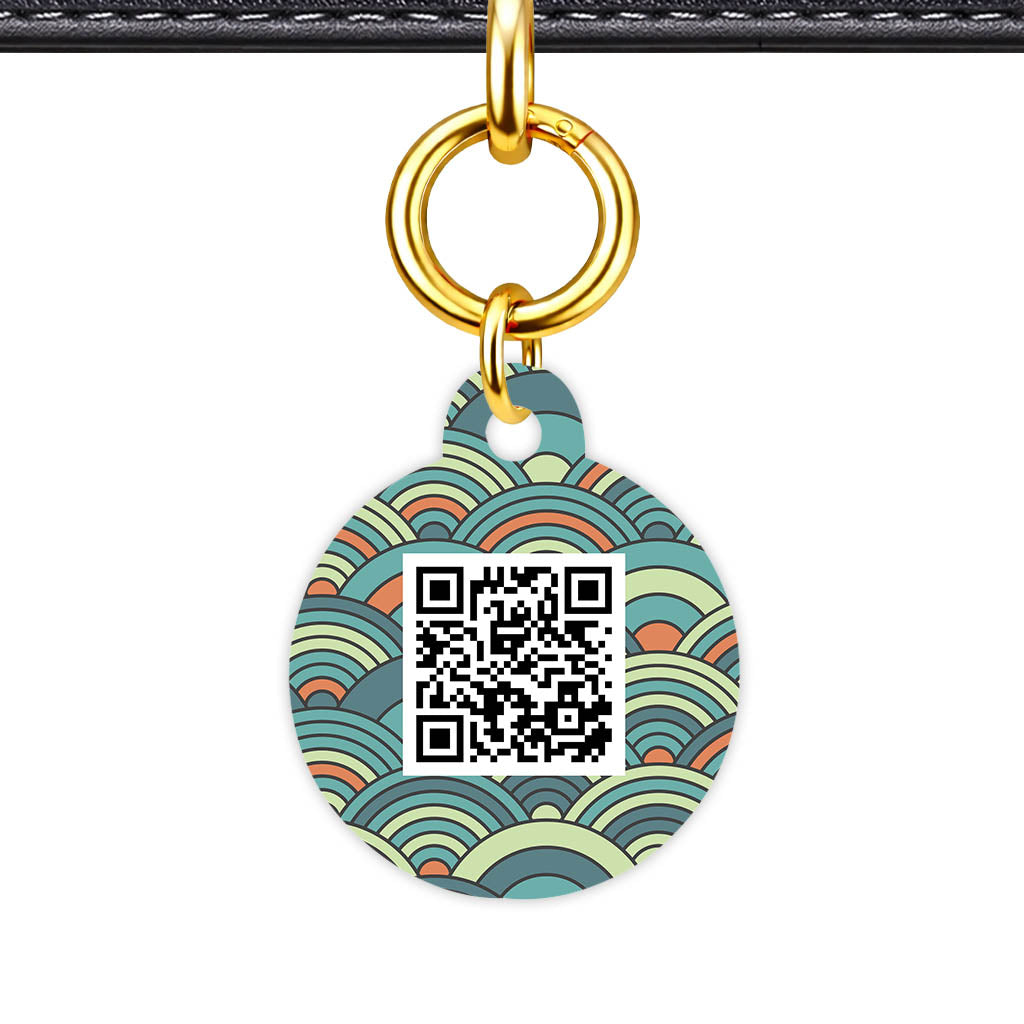 Olive Waves QR Smart Pet Id Tag Tag (Dog Tag & Cat Tag)