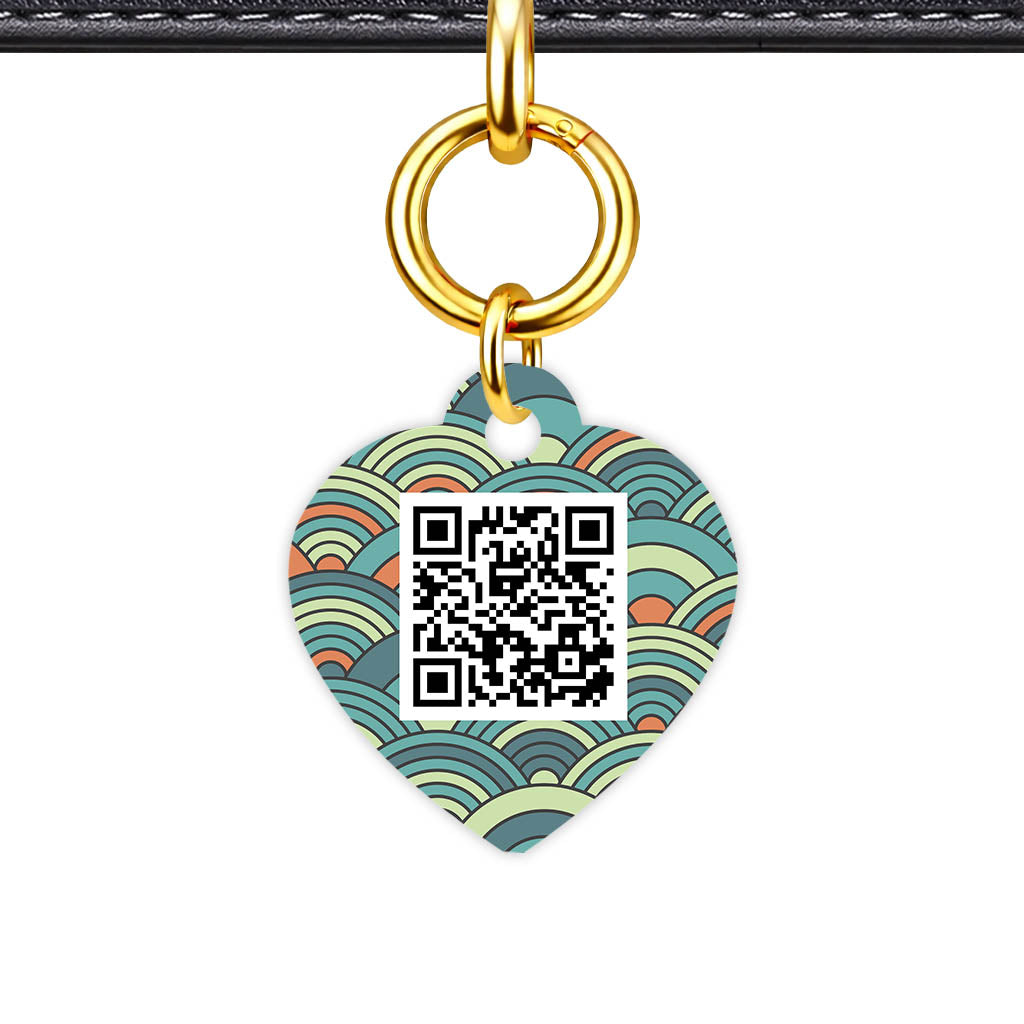 Olive Waves QR Smart Pet Id Tag Tag (Dog Tag & Cat Tag)