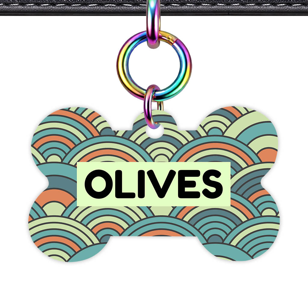 Olive Waves QR Smart Pet Id Tag Tag (Dog Tag & Cat Tag)