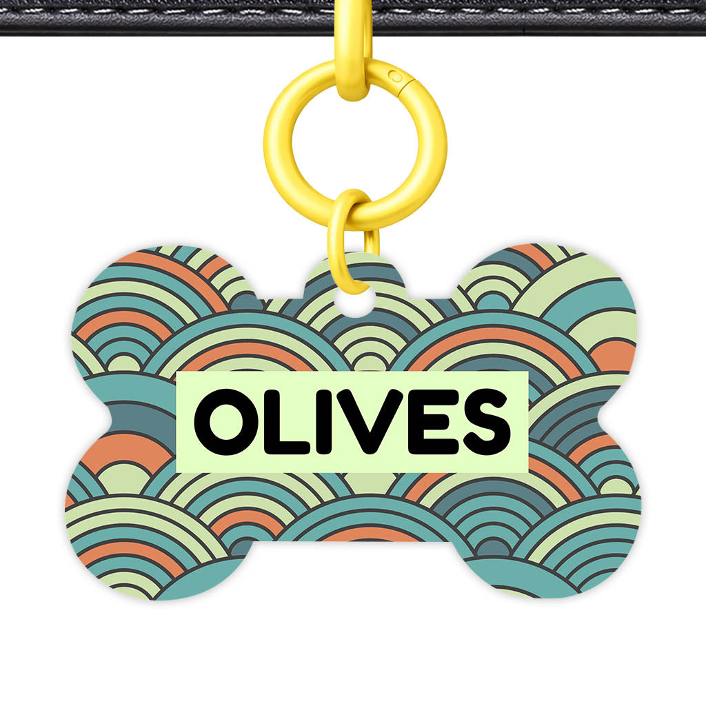 Olive Waves QR Smart Pet Id Tag Tag (Dog Tag & Cat Tag)