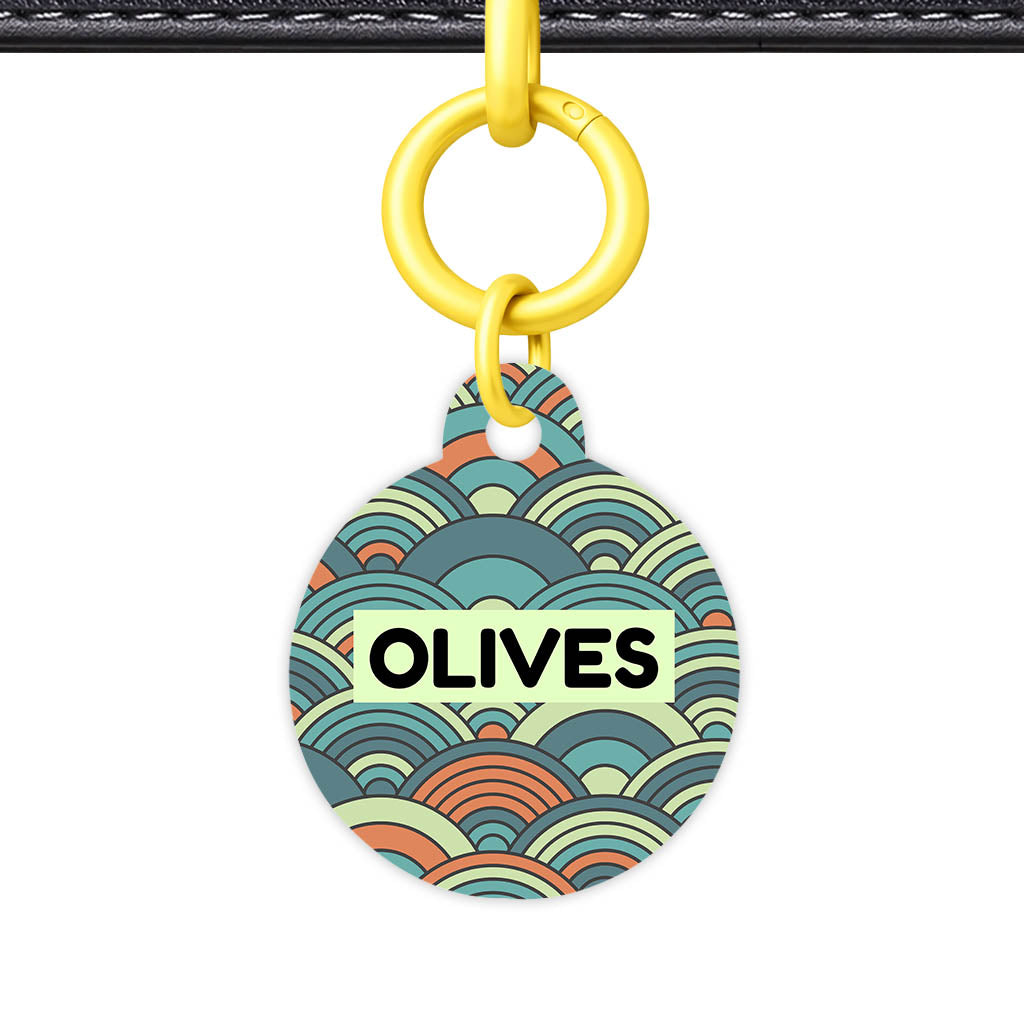 Olive Waves QR Smart Pet Id Tag Tag (Dog Tag & Cat Tag)