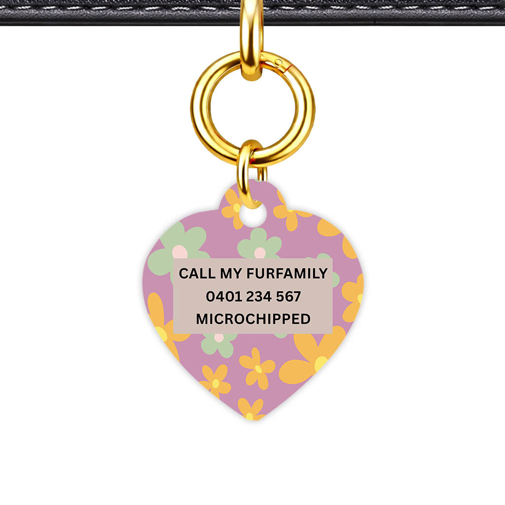 Retro Blooms Classic Pet ID Tag (Dog Tag & Cat Tag)