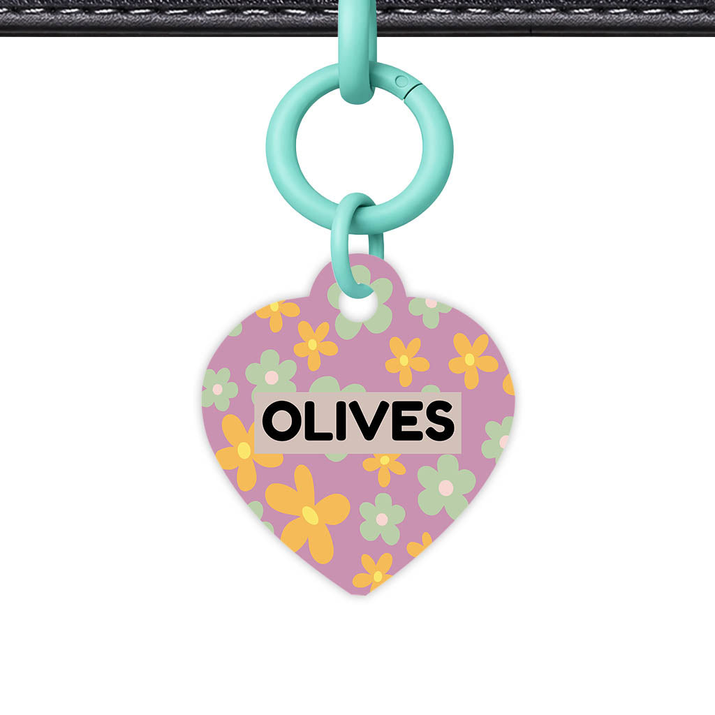Retro Blooms Classic Pet ID Tag (Dog Tag & Cat Tag)
