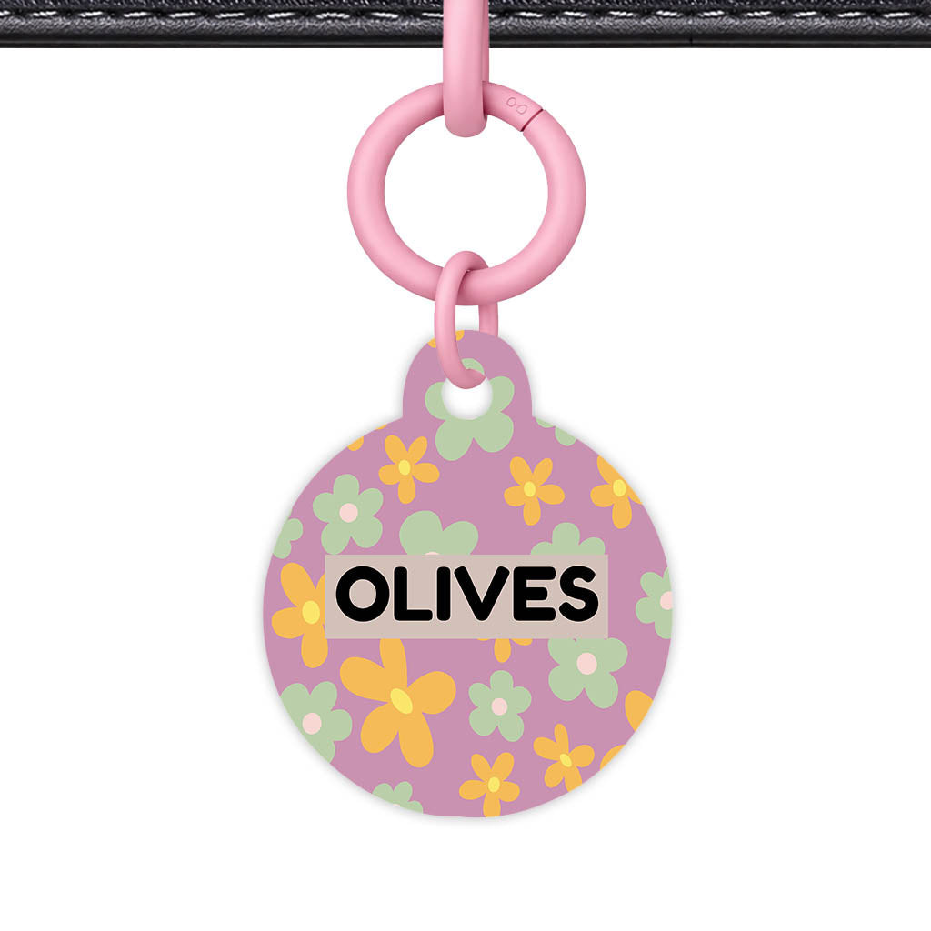 Retro Blooms Classic Pet ID Tag (Dog Tag & Cat Tag)