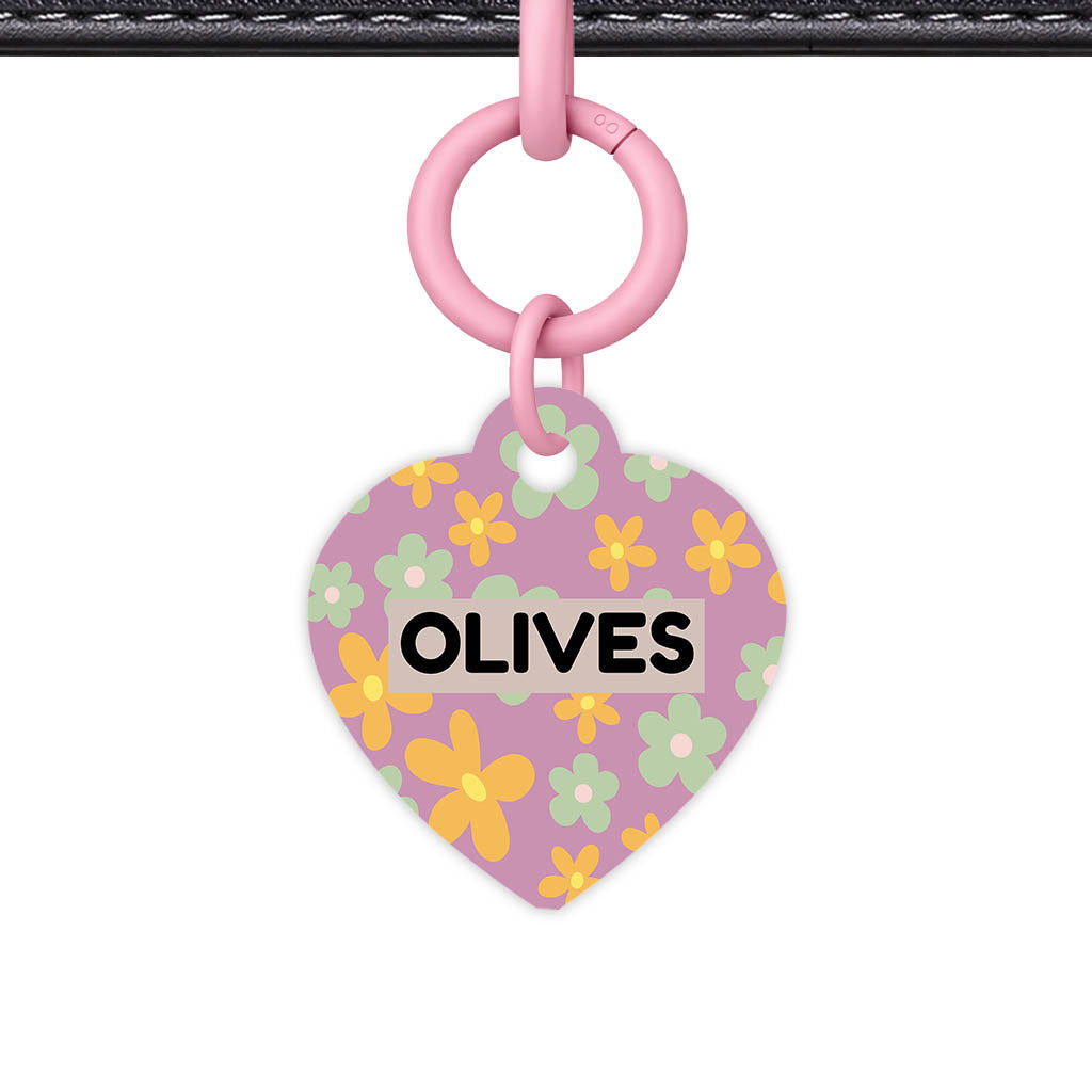 Retro Blooms Classic Pet ID Tag (Dog Tag & Cat Tag)