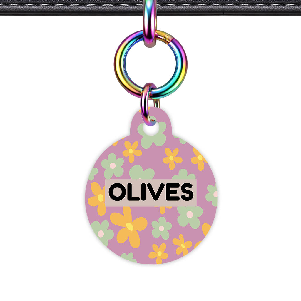 Retro Blooms Classic Pet ID Tag (Dog Tag & Cat Tag)