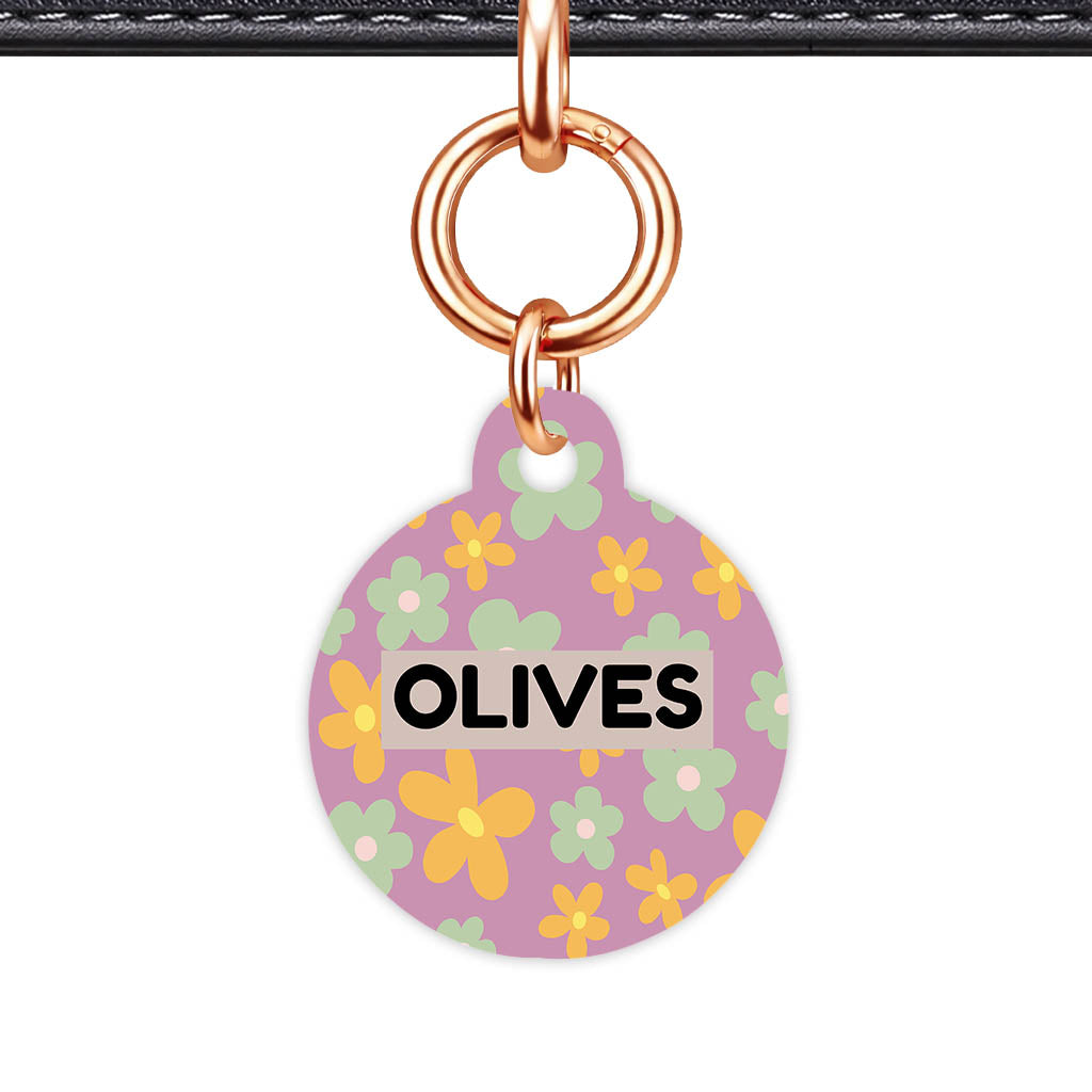 Retro Blooms Classic Pet ID Tag (Dog Tag & Cat Tag)