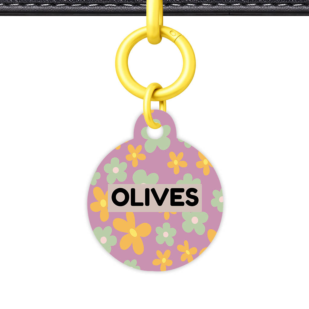 Retro Blooms Classic Pet ID Tag (Dog Tag & Cat Tag)